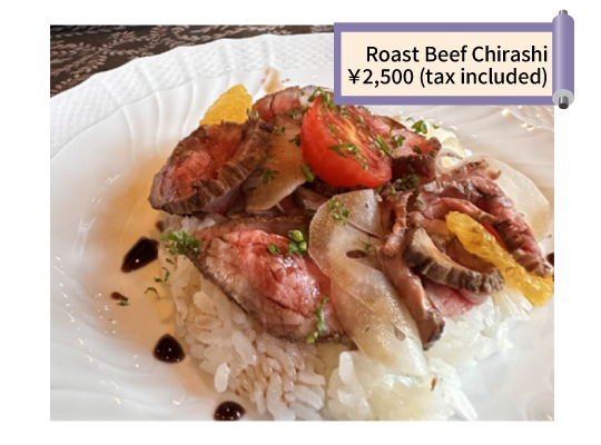 Roast Beef Chirashi (￥2,500, tax included)